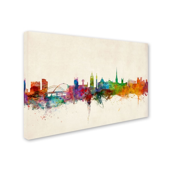 Michael Tompsett 'Newcastle England Skyline' Canvas Art,16x24